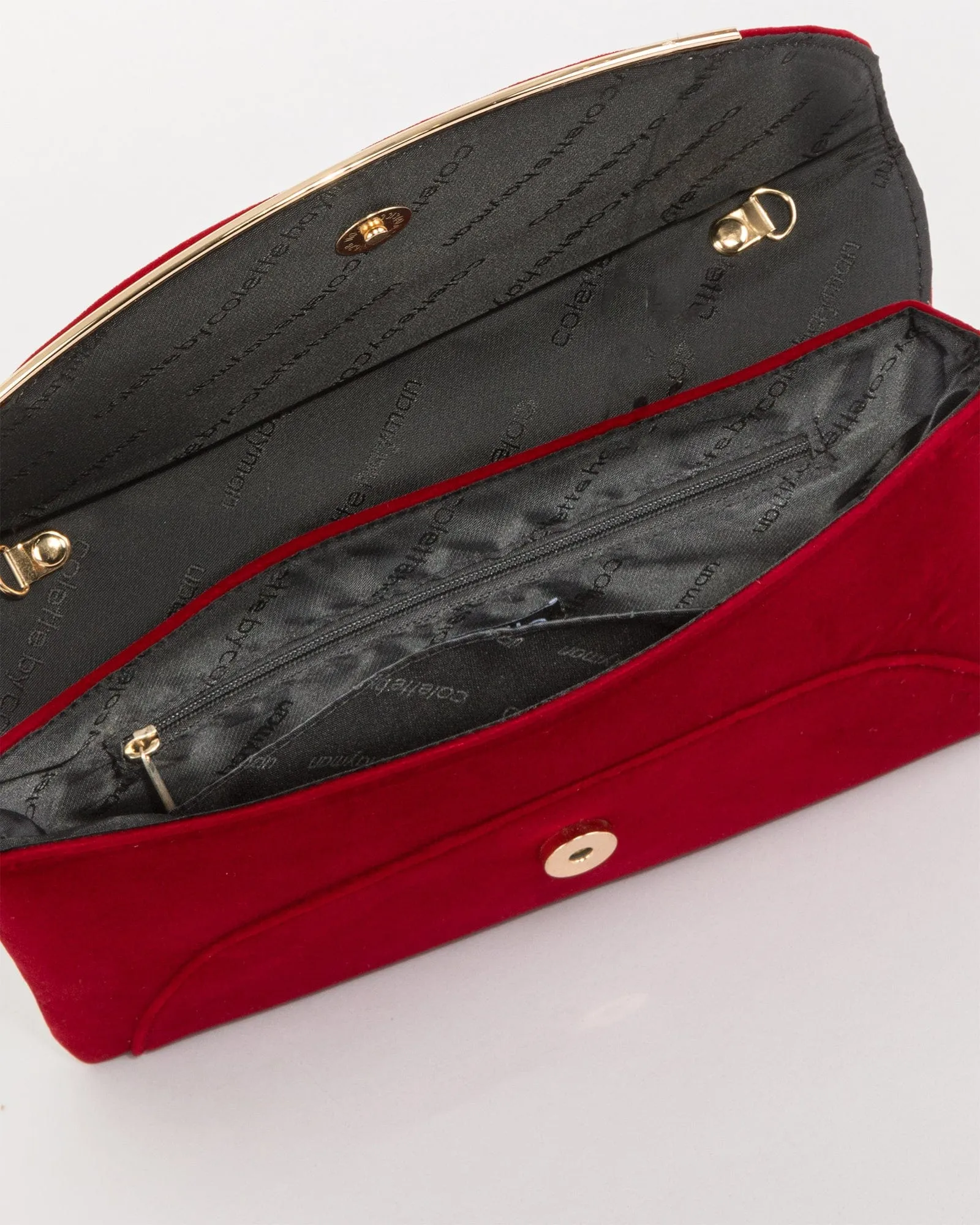 Red Dalila Envelope Clutch Bag