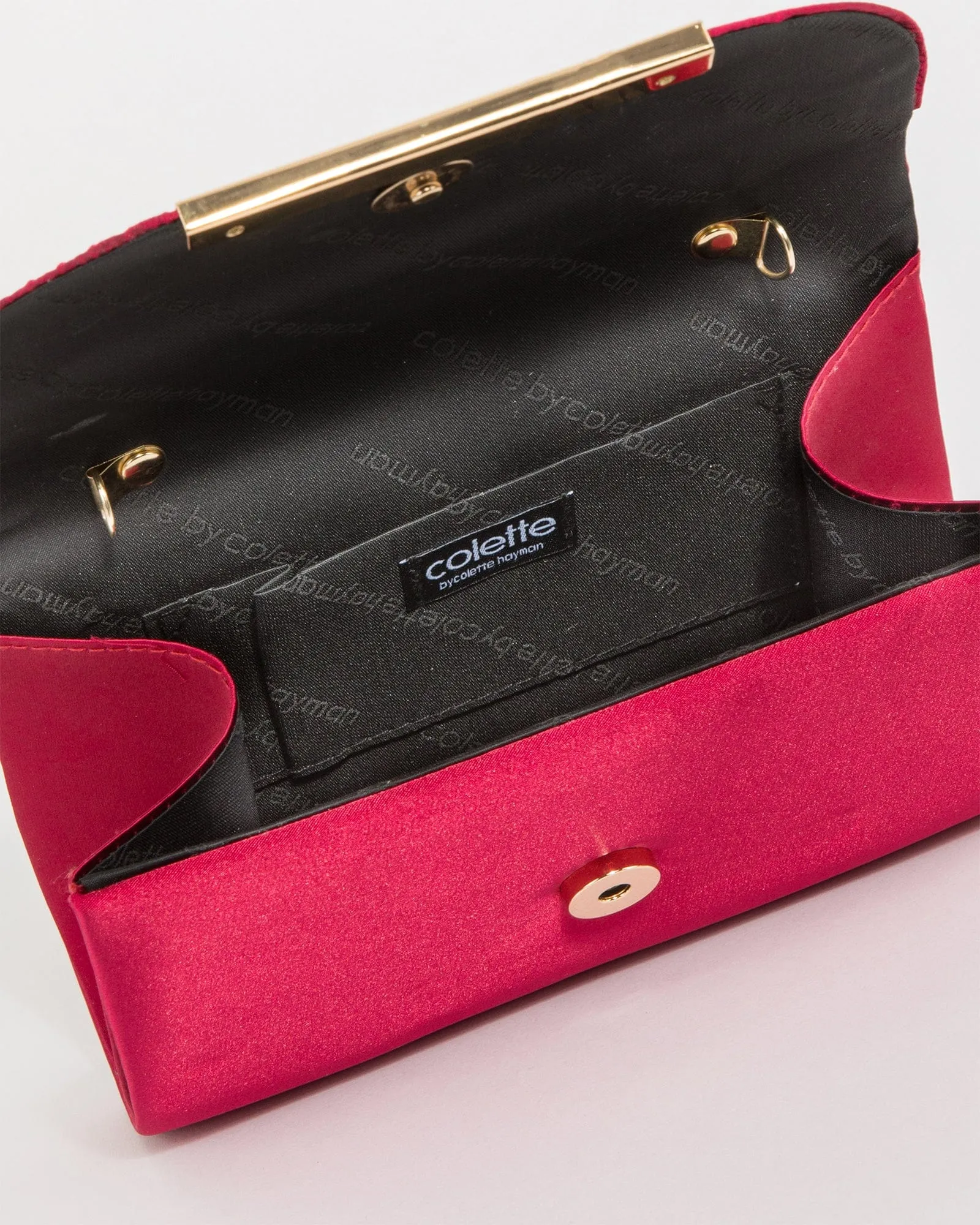 Red Luna Flap Over Clutch Bag