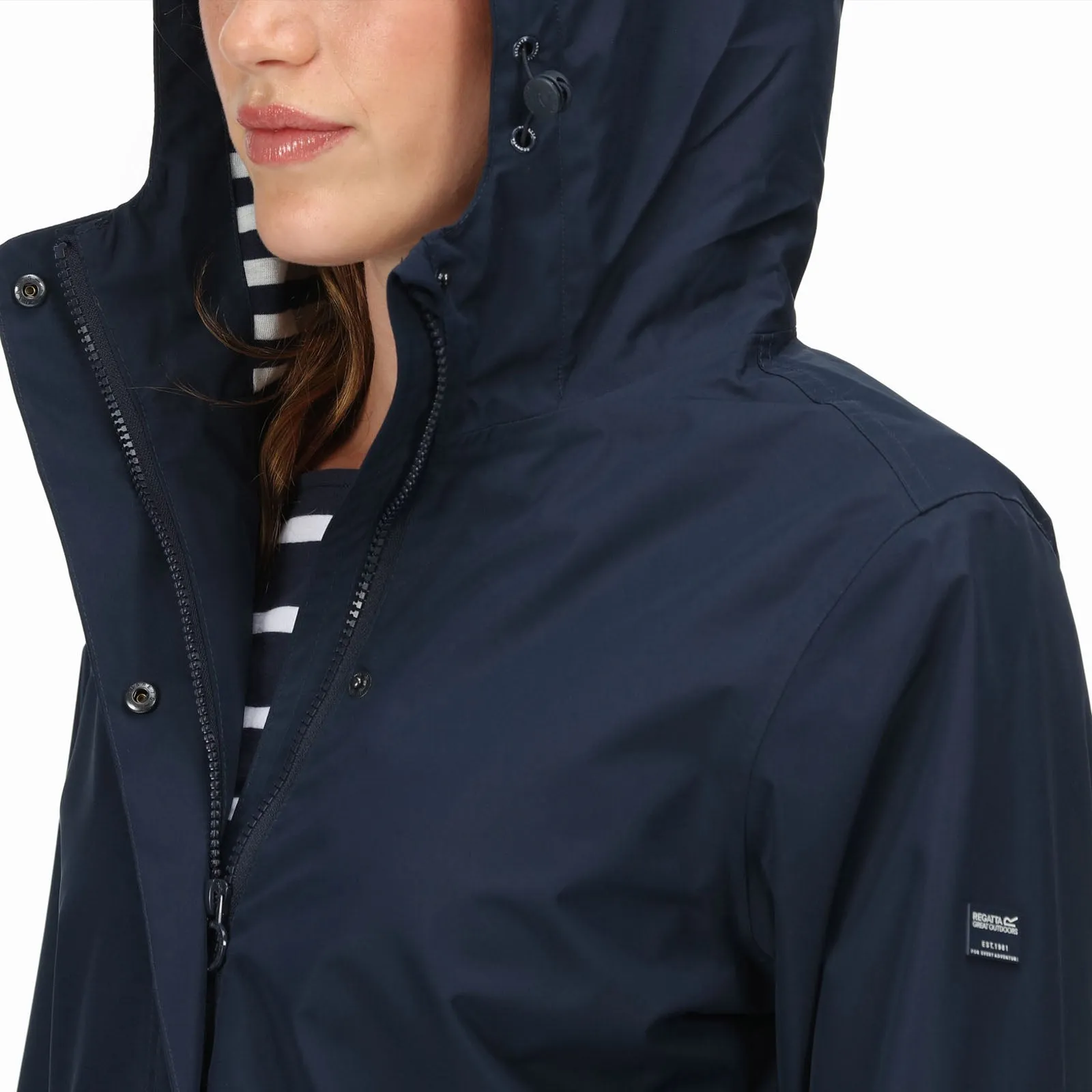 Regatta Womens Blakesleigh ISOTEX Waterproof Hooded Jacket Coat - Navy