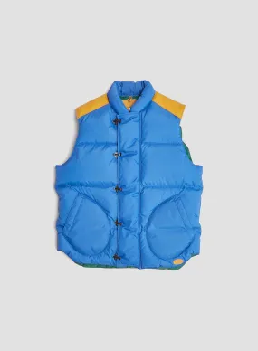 Rocky Mountain Featherbed x Nigel Cabourn Down Vest Clip in Blue