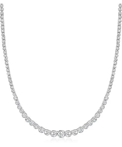 Ross Simons Diamond Tennis Necklace in 14kt White Gold