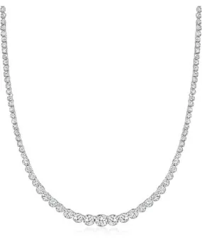 Ross Simons Diamond Tennis Necklace in 14kt White Gold