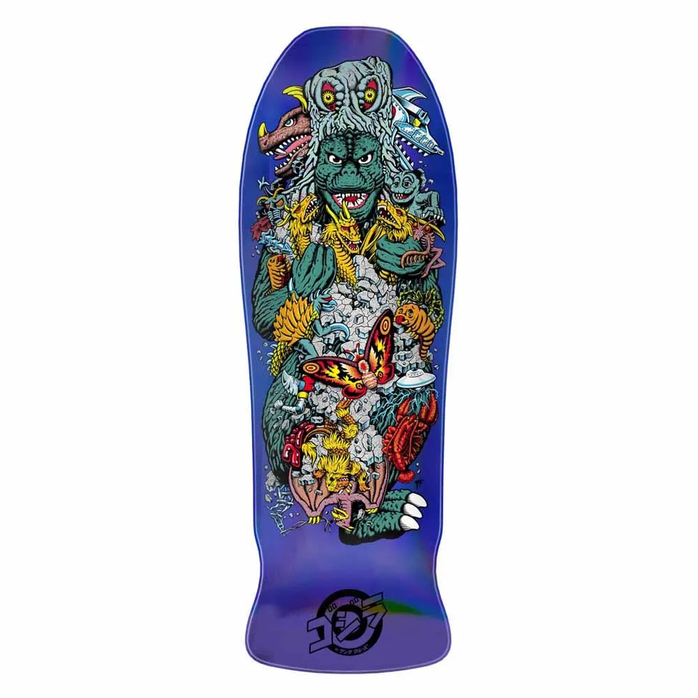 Santa Cruz Skateboard Deck Godzilla Kaiju Roskopp Multi 10.125