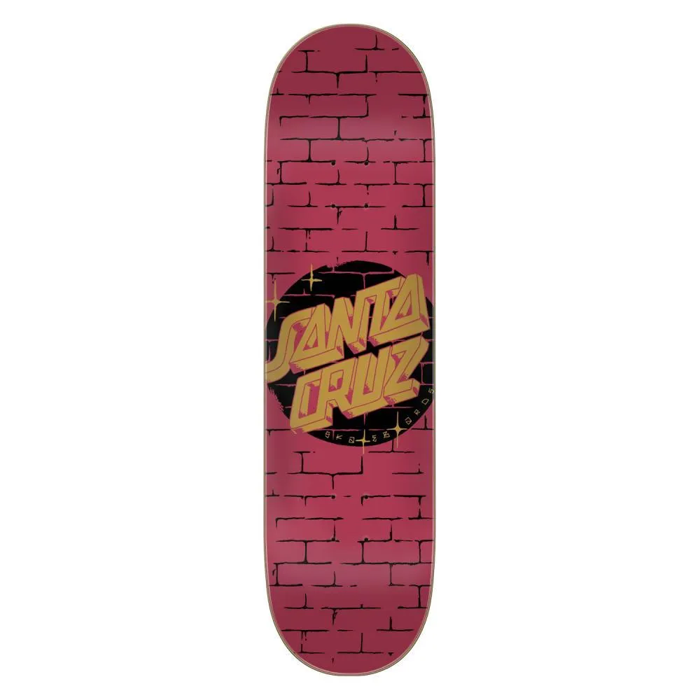 Santa Cruz Skateboard Deck Scrawl Brick Dot Red/Black/Yellow 8.25