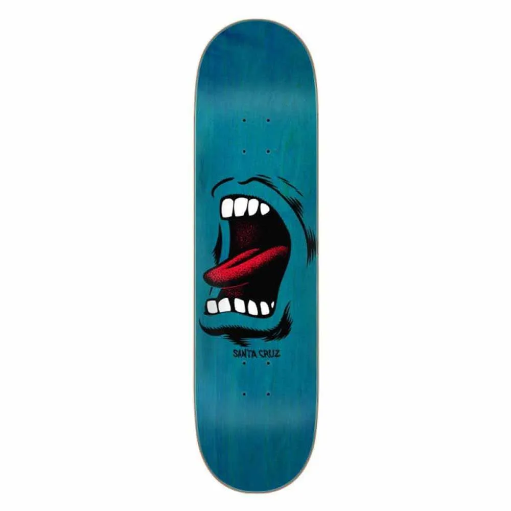 Santa Cruz Skateboard Deck Screaming Mouth Blue 8.25