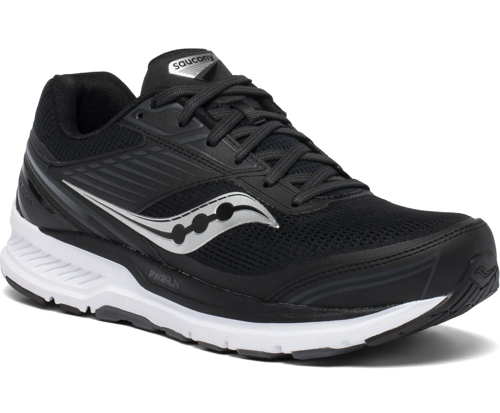 Saucony Mens Echelon 8 Tennis Shoe- Black/White