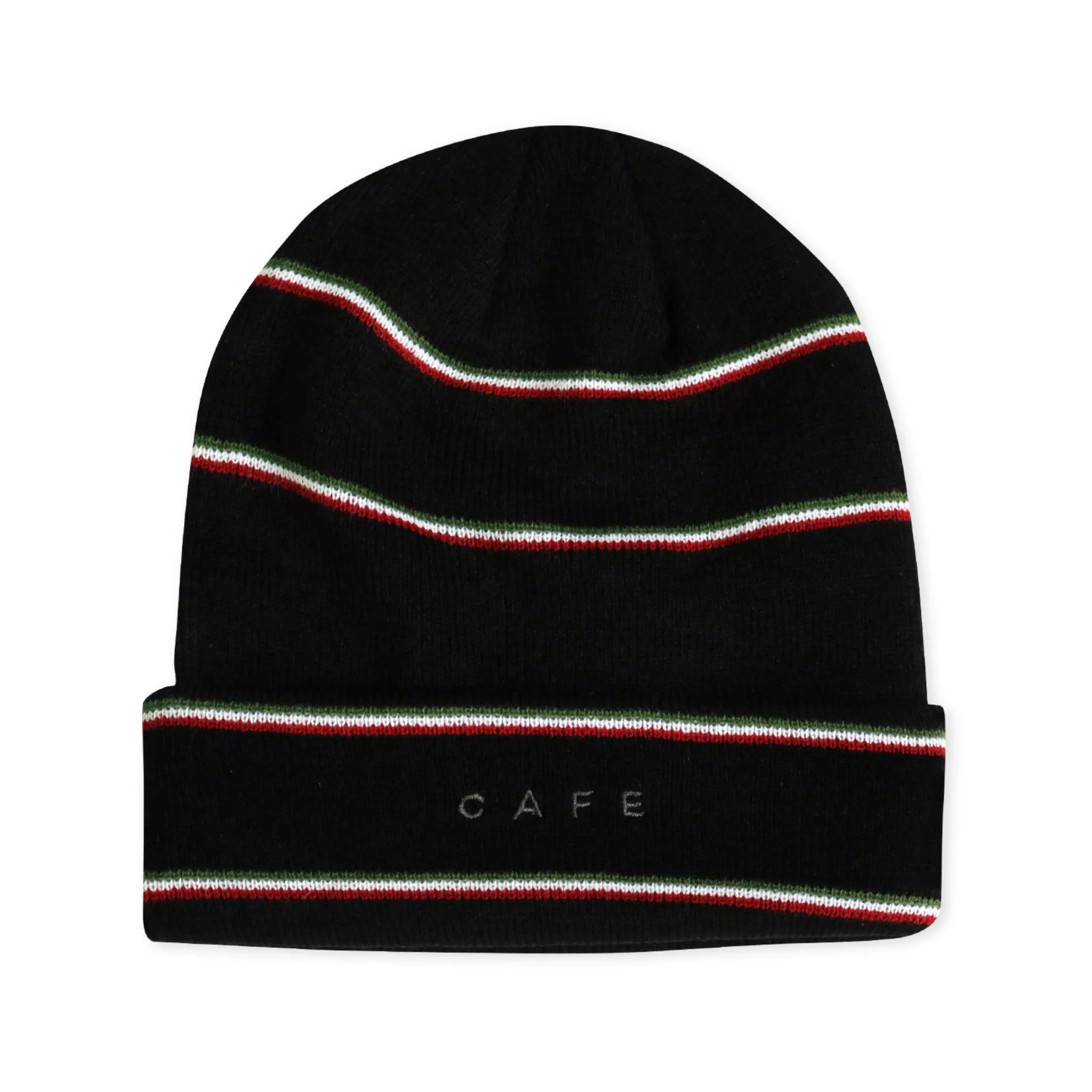 Skateboard Cafe Stripe Beanie - Black exclusive at Remix