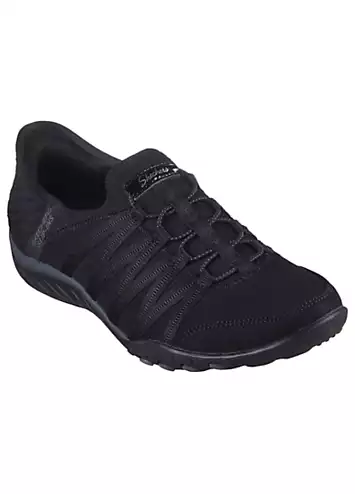 Skechers Slip Ins Breathe Easy Roll Black Trainers