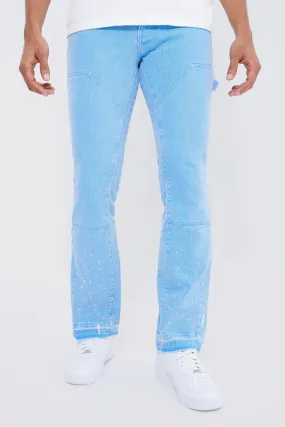 Slim Rigid Flare Overdye Panel Jeans