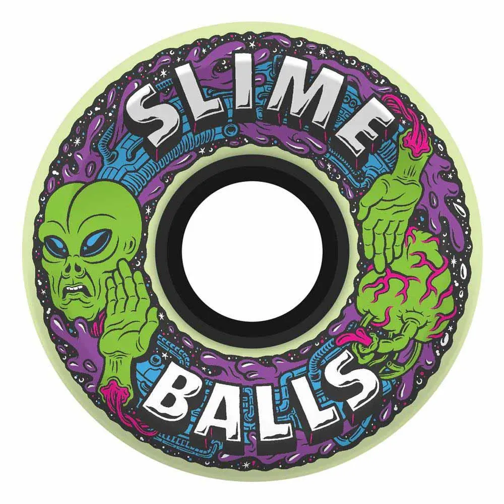 Slime Balls Skateboard Wheels Alien OG Slime GITD 78a GITD 60mm