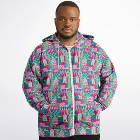 Small World Plus-size Unisex Zip Hoodie