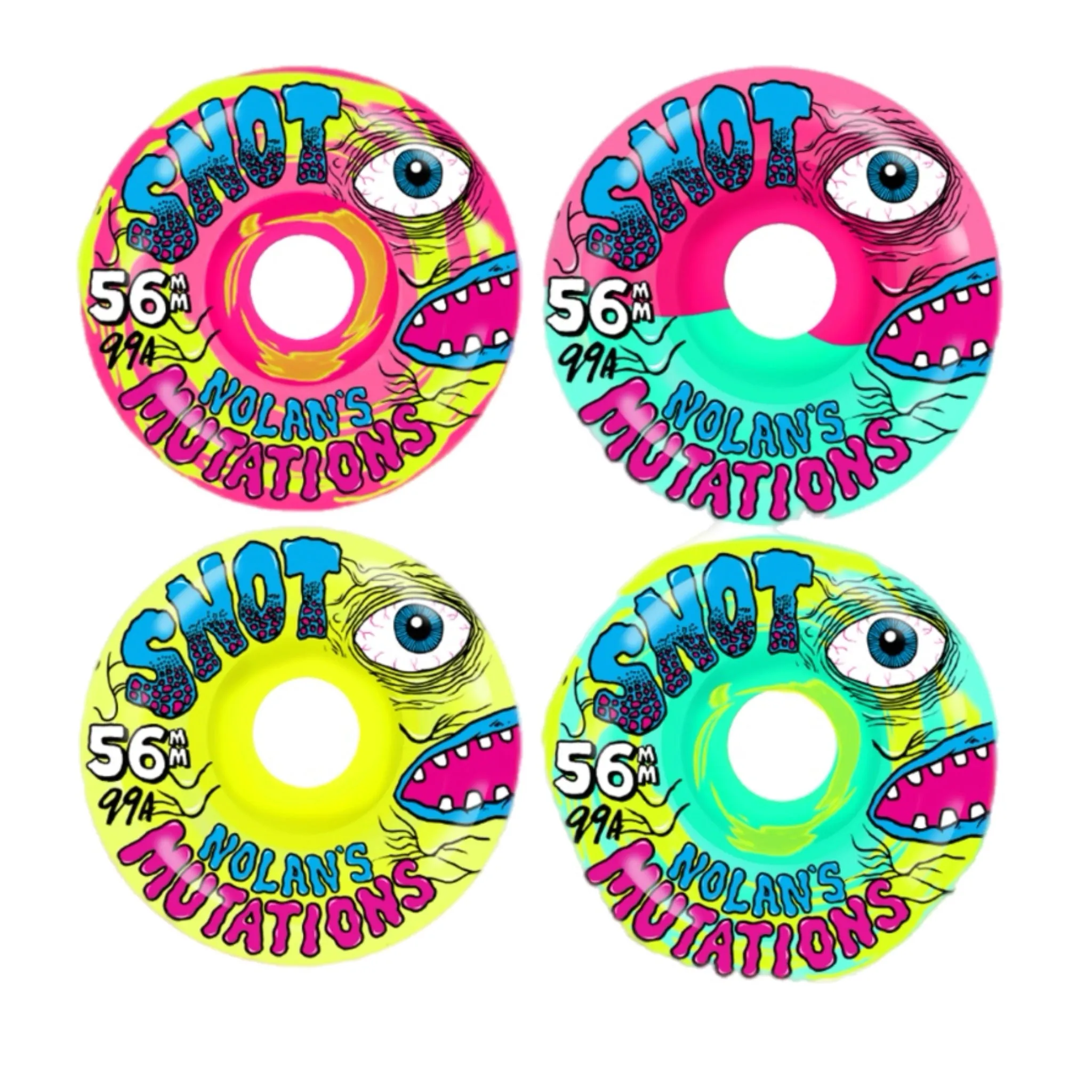 SNOT SKATEBOARD WHEELS NOLAN'S MUTATIONS 56MM 99A