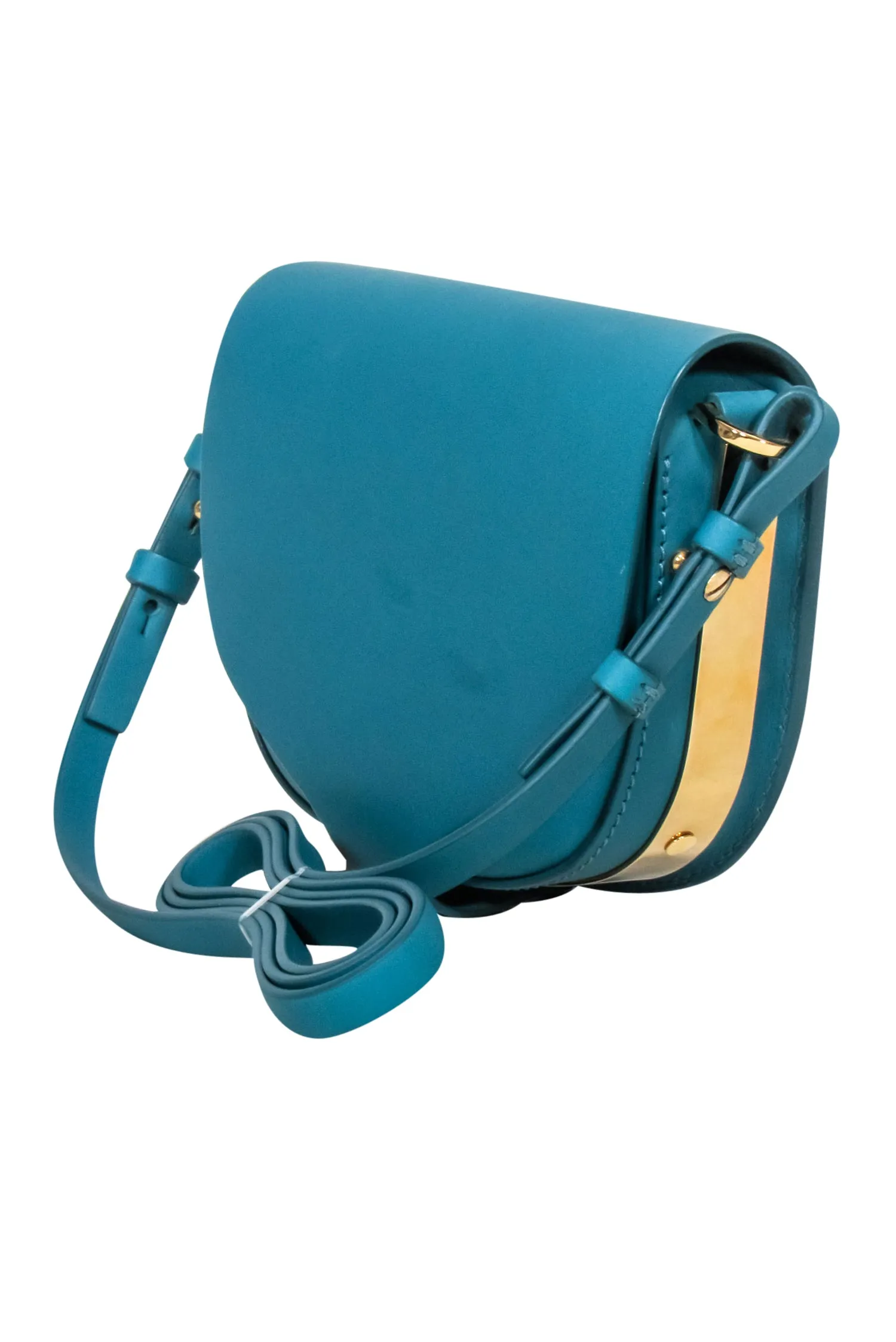 Sophie Hulme - Teal Leather Mini Crossbody Bag