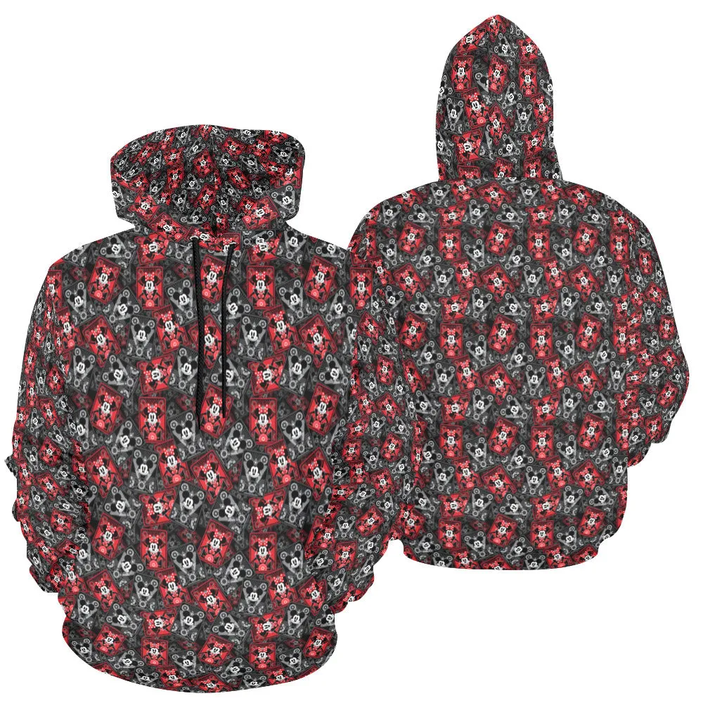 Steamboat Mickey And Minnie Cards Hoodie for Men