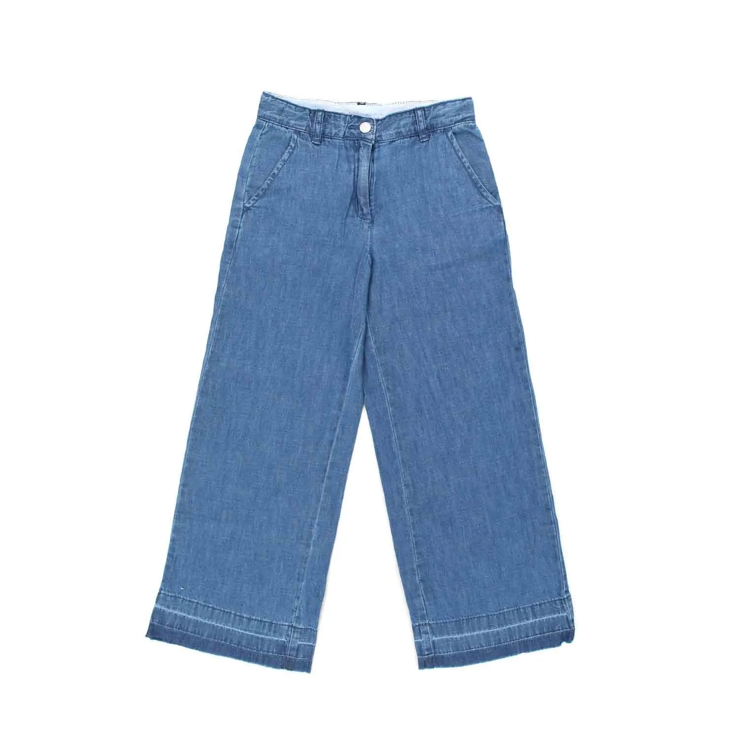 Stella Mccartney Denim Blue Palazzo Jeans For Girls And Teen