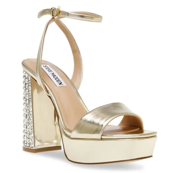 Steve Madden W' Lasher Gold Sandals