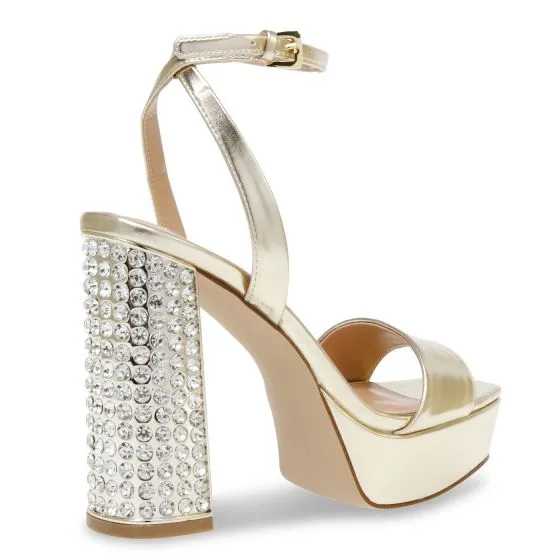 Steve Madden W' Lasher Gold Sandals