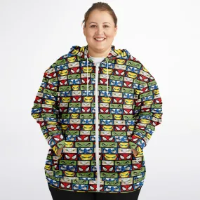 Super Heroes Eyes Plus-size Unisex Zip Hoodie