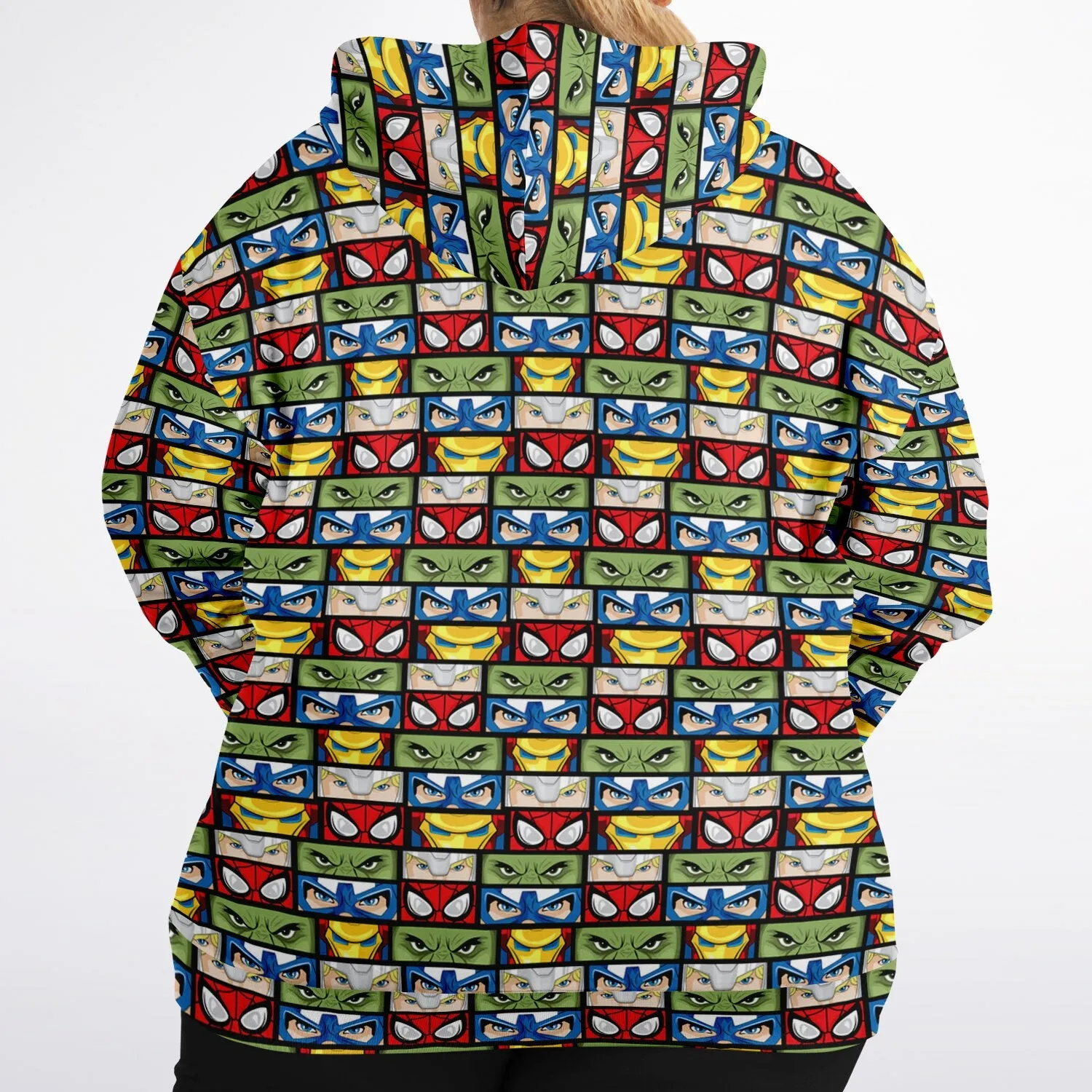 Super Heroes Eyes Plus-size Unisex Zip Hoodie