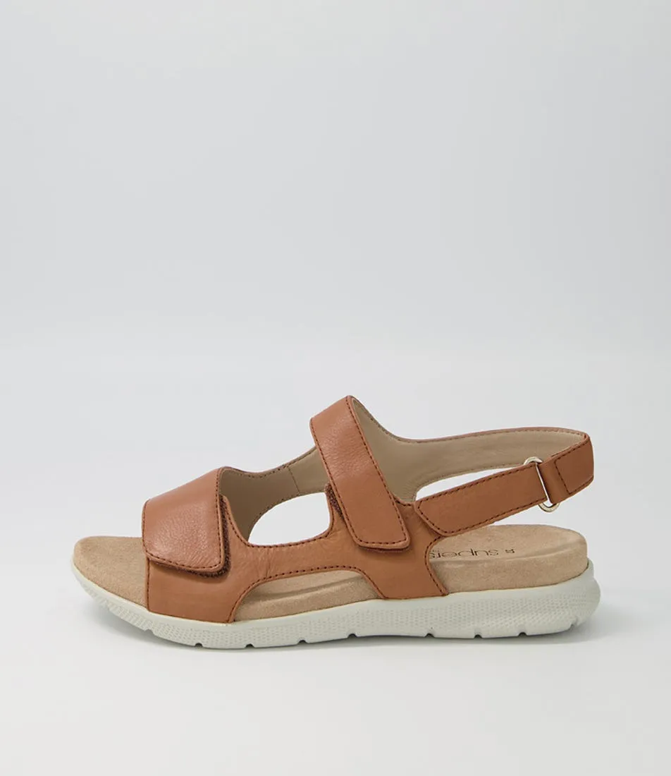 SUPERSOFT Julien Tan Off Leather Sandals Ws