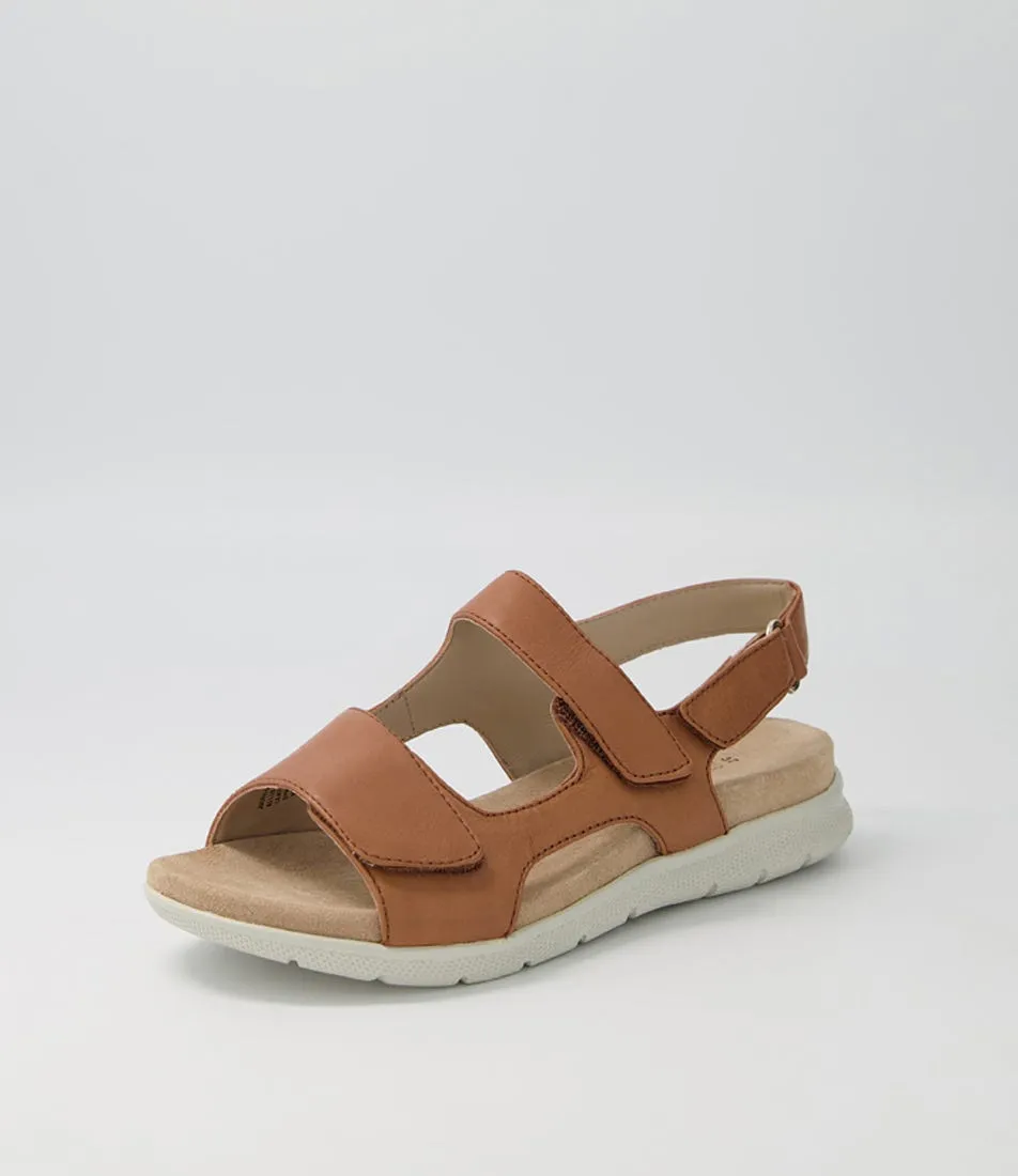 SUPERSOFT Julien Tan Off Leather Sandals Ws