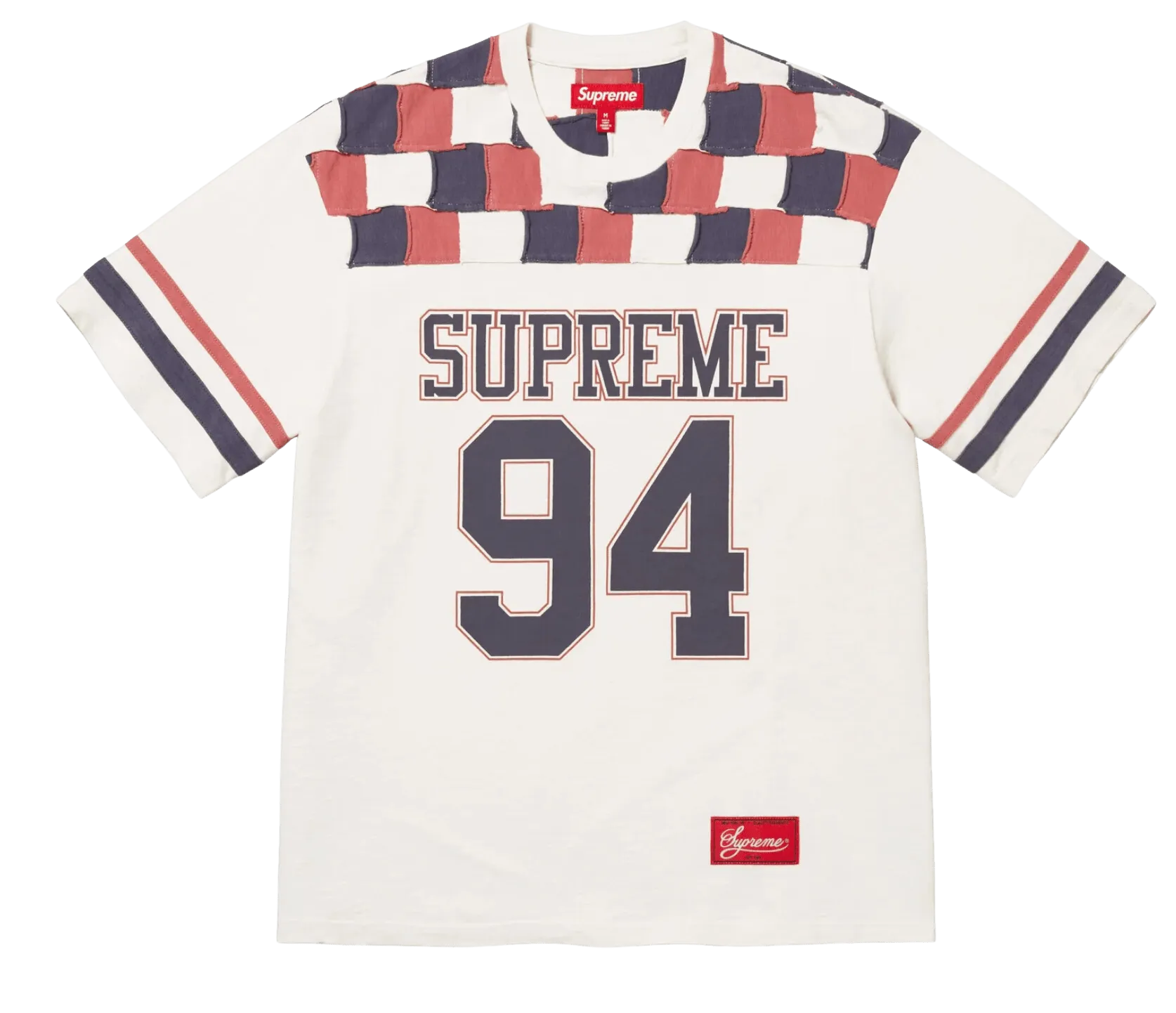 Supreme Patch Yoke Football Top Stone