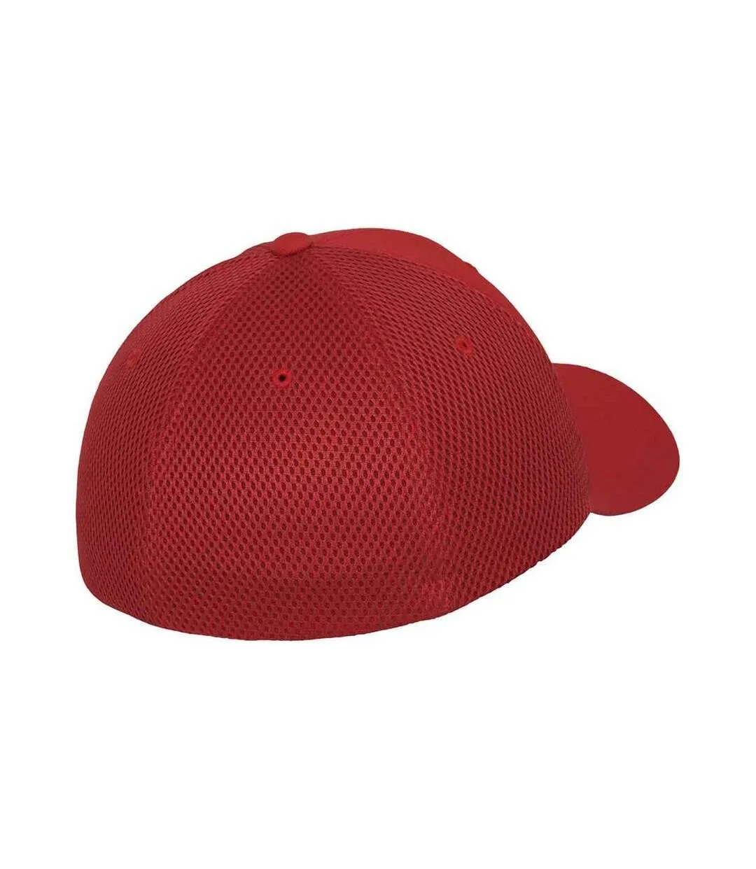 Tactel mesh panel baseball cap red Flexfit