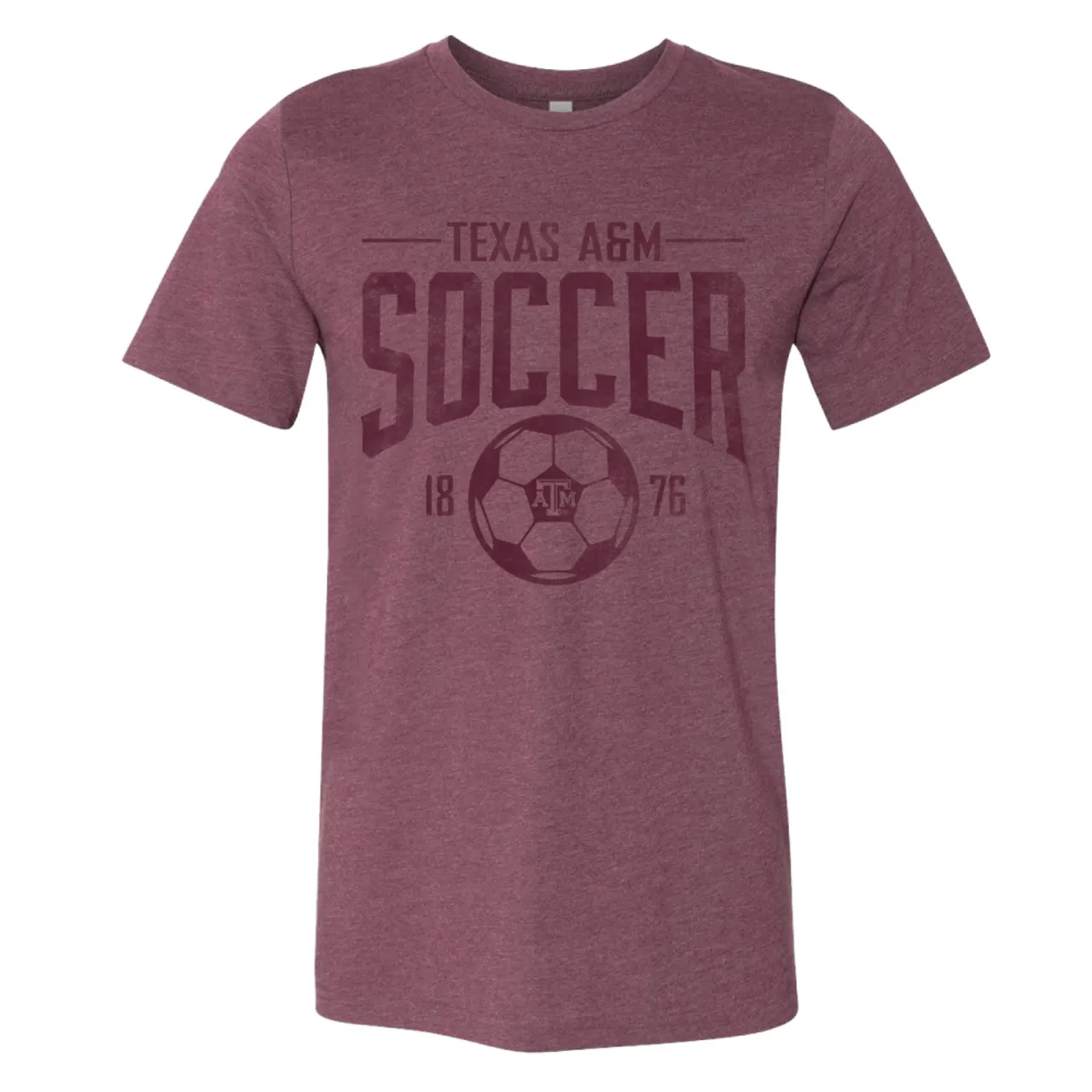 Texas A&M University Soccer 1876 Softstyle | Heather Maroon