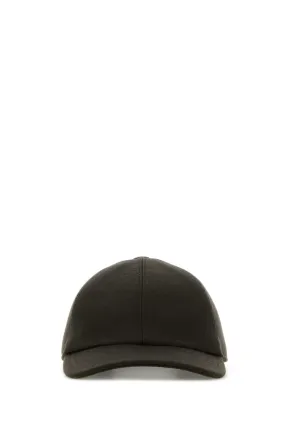 The Row Brown Cashmere Caspian Baseball Cap