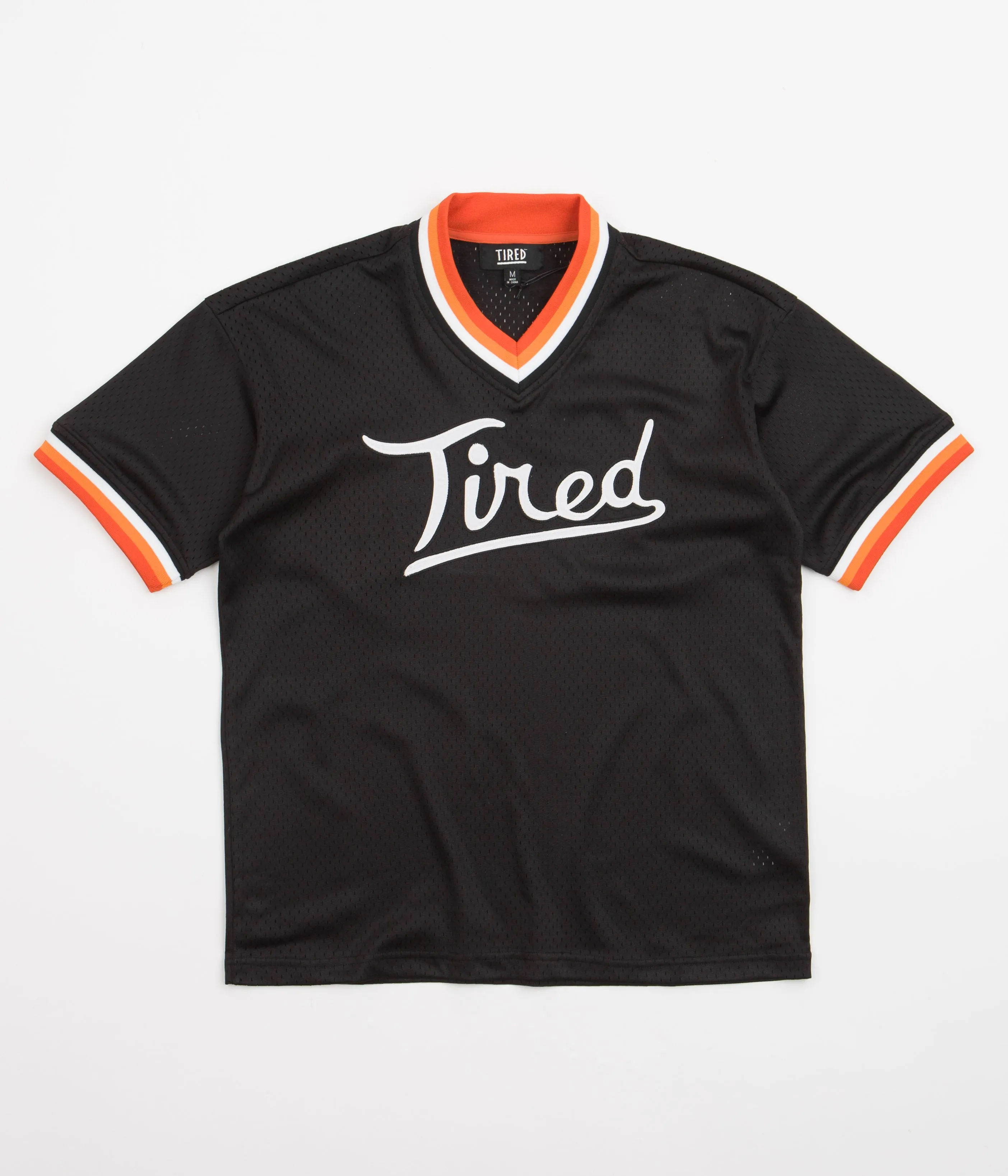 Tired Rounders Mesh Baseball Jersey - Black