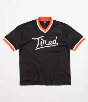 Tired Rounders Mesh Baseball Jersey - Black