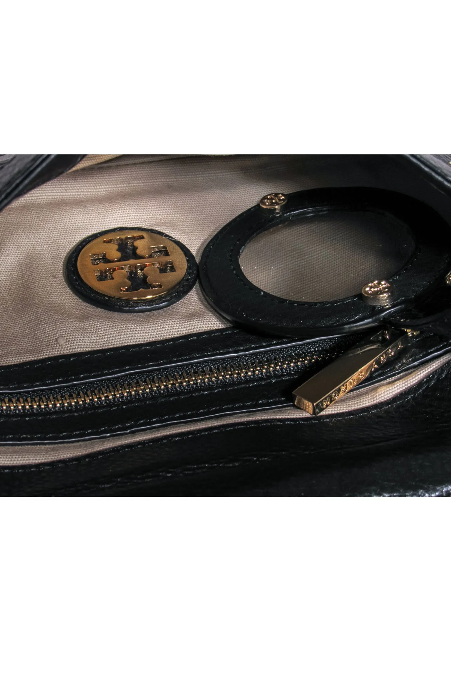 Tory Burch - Black Leather w/ Gold Chain Crossbody Clutch