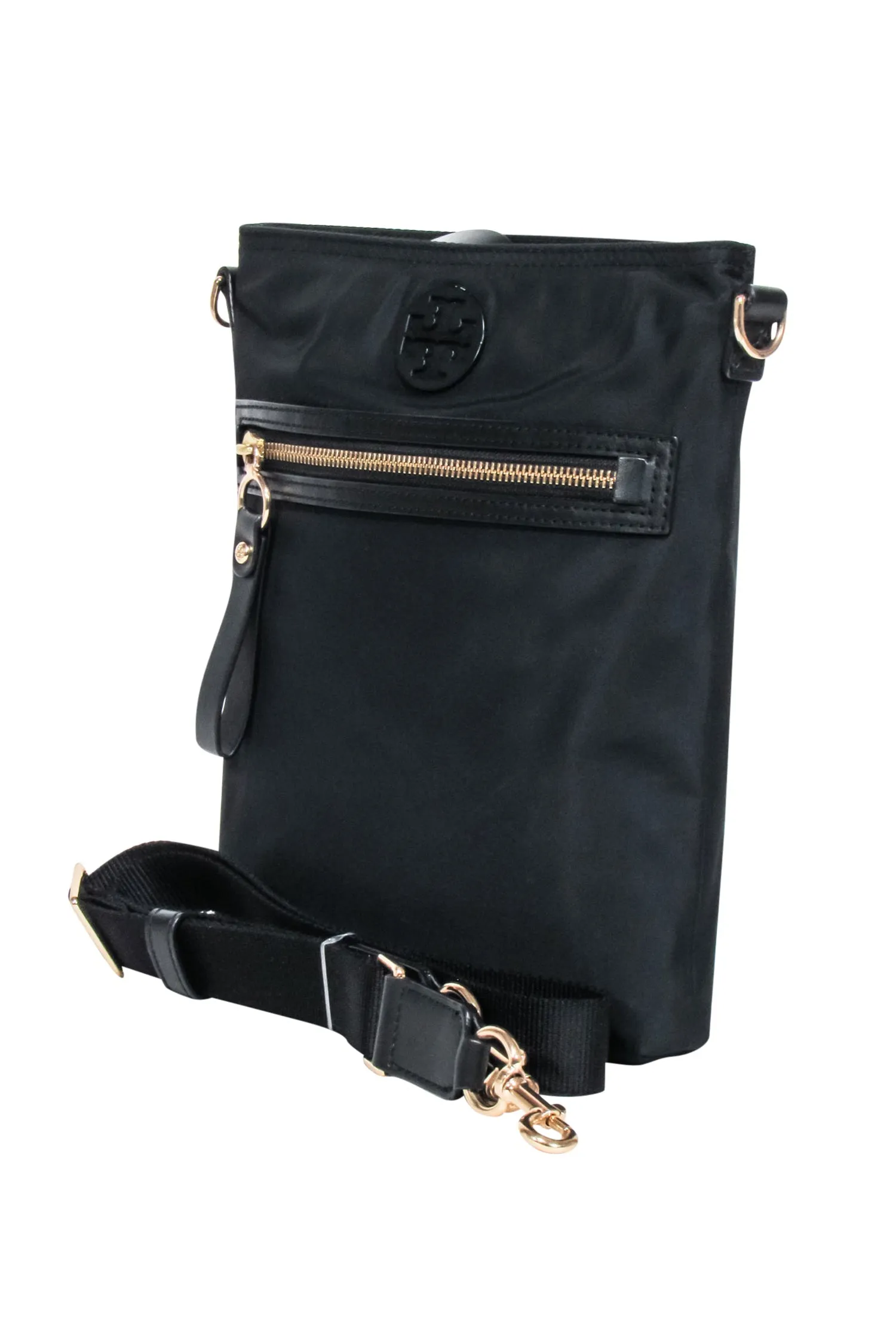 Tory Burch - Black Nylon Crossbody Bag w/ Gold Hardware