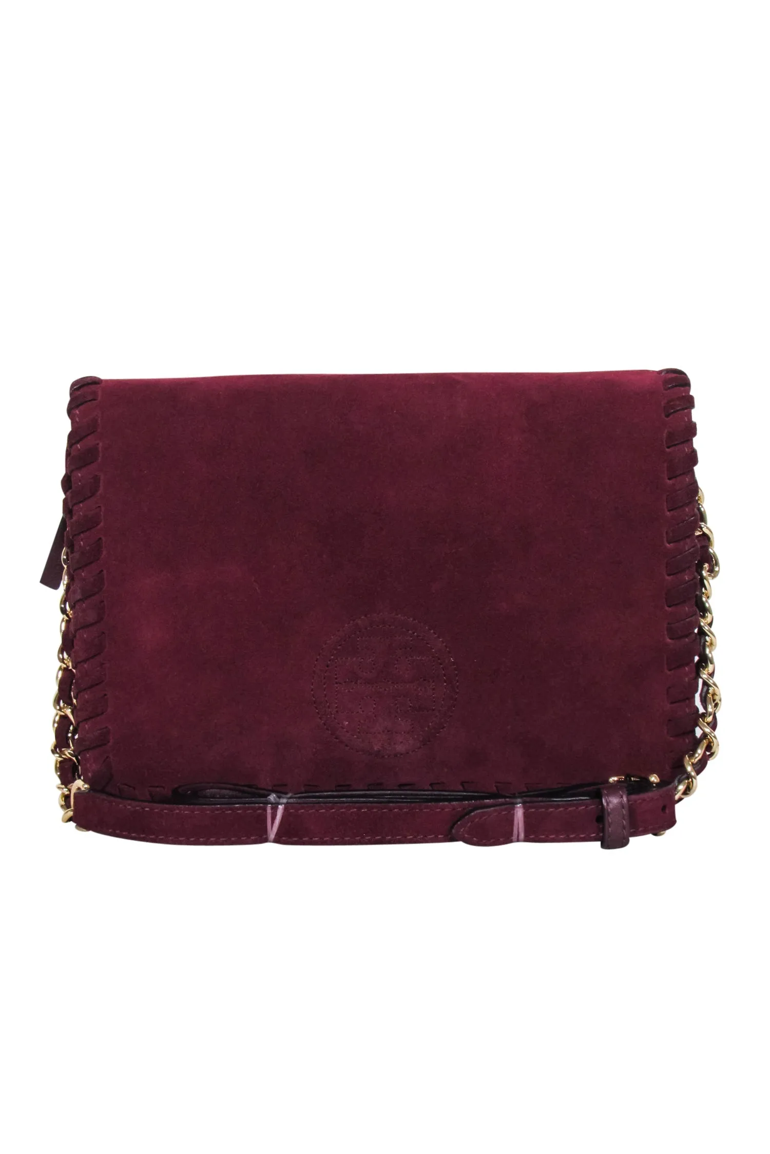 Tory Burch - Maroon Suede Crossbody Bag