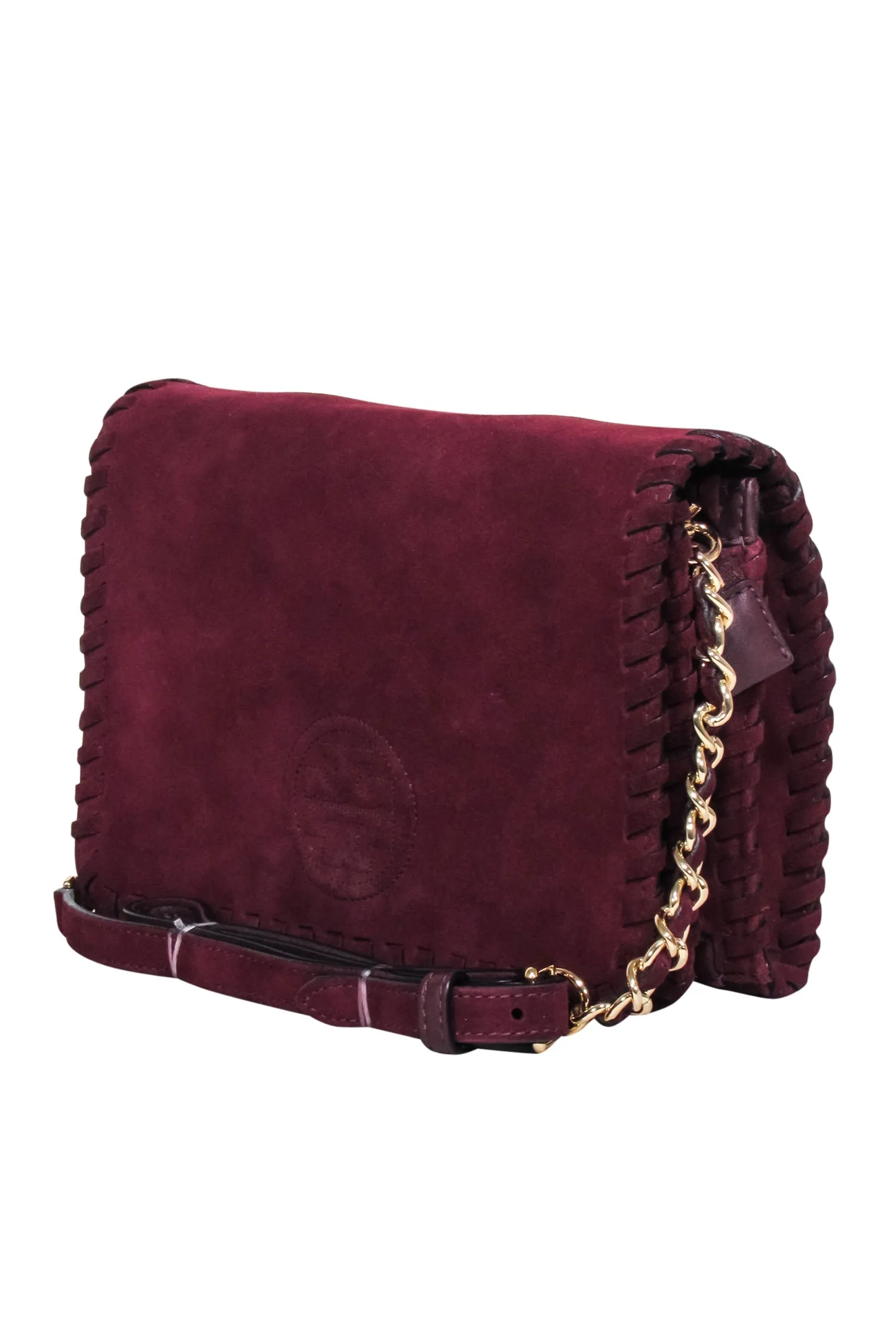 Tory Burch - Maroon Suede Crossbody Bag