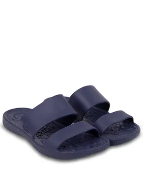 TOTES Solbounce Double Strap Slide Sandals - Navy