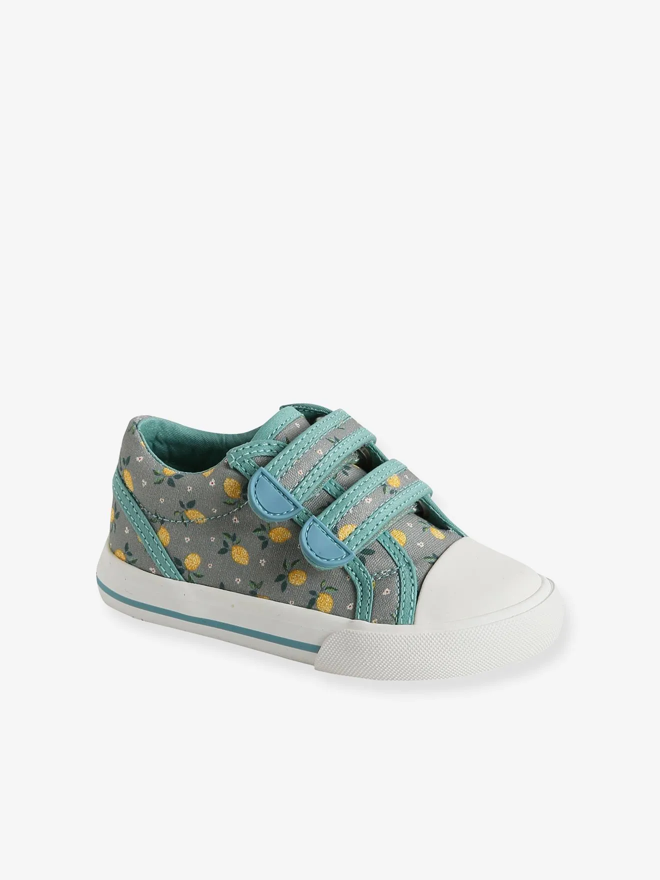 Touch-Fastening Trainers for Girls, Designed for Autonomy - yellow medium all over printed