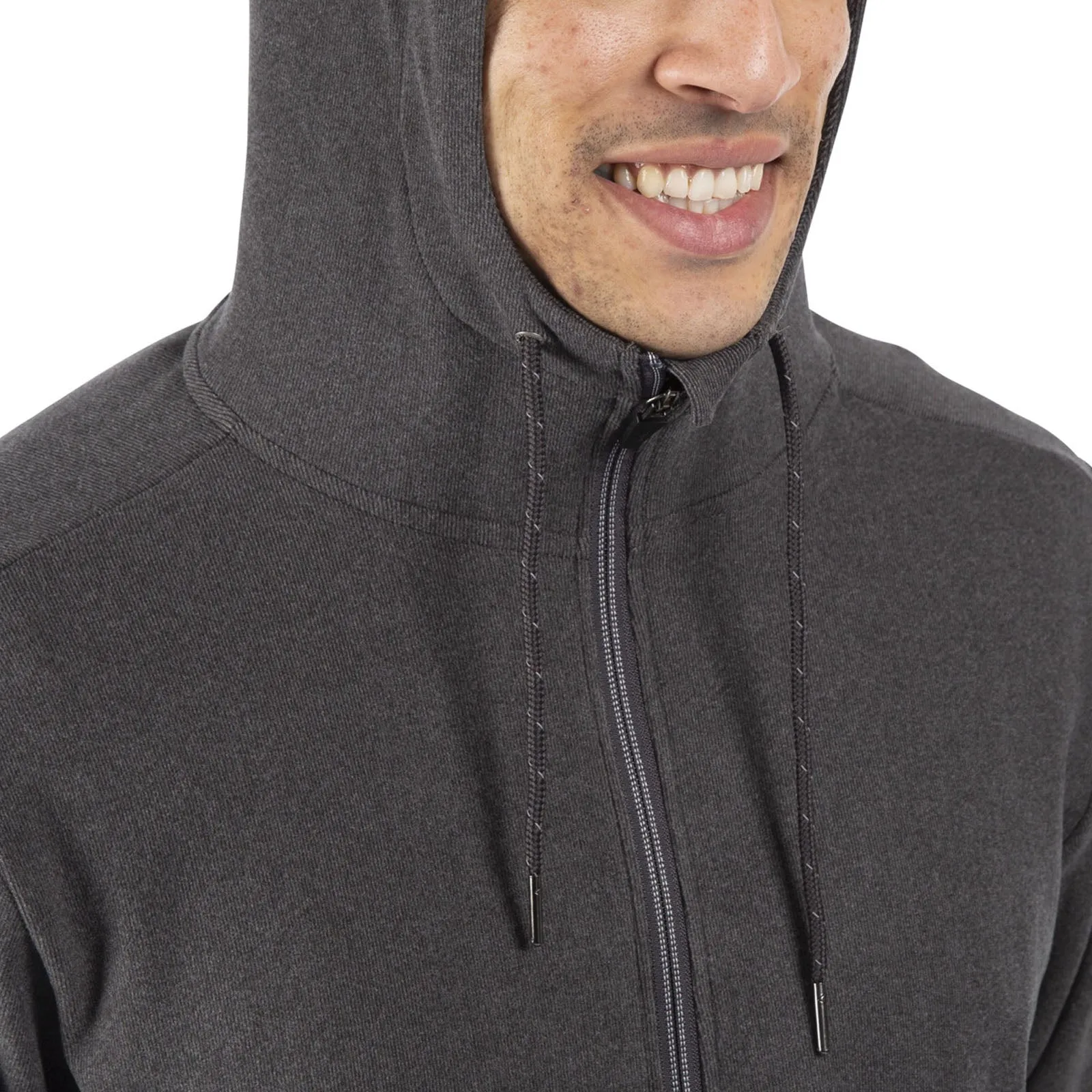 Trespass Mens Hackforth Full Zip Fleece Hooded Jacket - Dark Grey