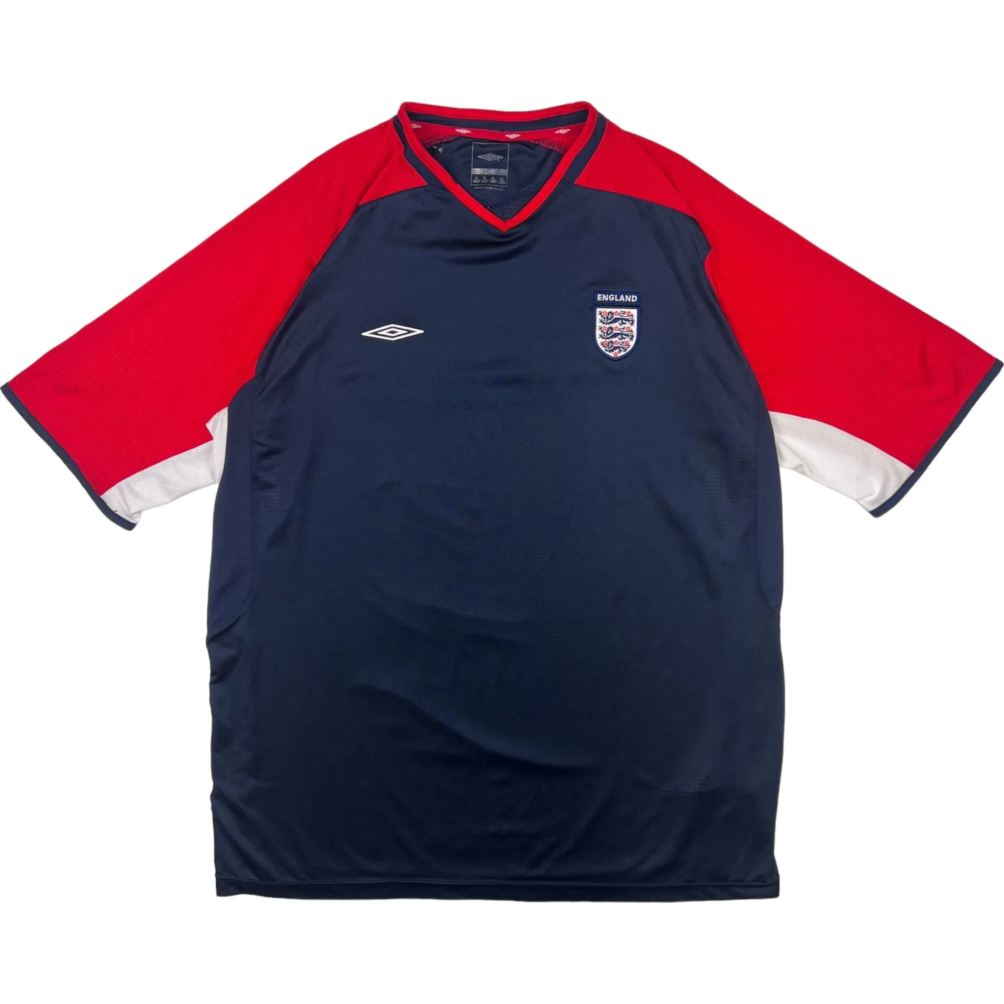 Umbro England 2001-03 Football Training Shirt Navy Red