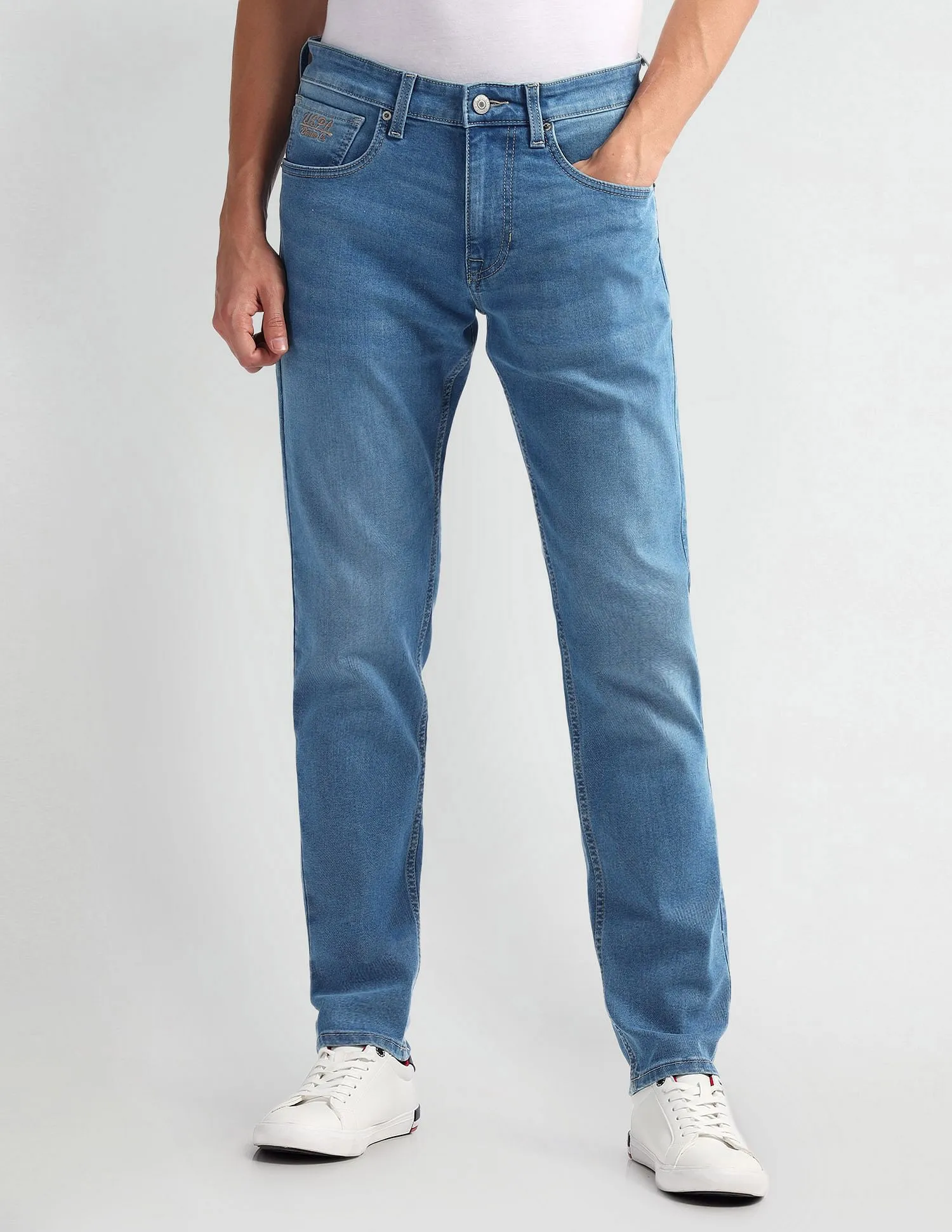 U.S. Polo Assn. Denim Co. Brandon Slim Tapered Fit Light Wash Jeans