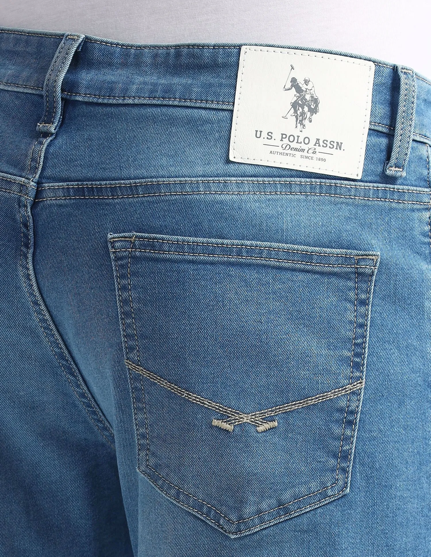 U.S. Polo Assn. Denim Co. Brandon Slim Tapered Fit Light Wash Jeans