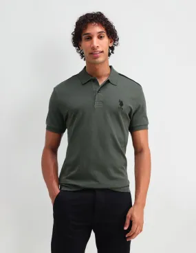 U.S. Polo Assn. Denim Co. Solid Cotton Muscle Fit Polo Shirt