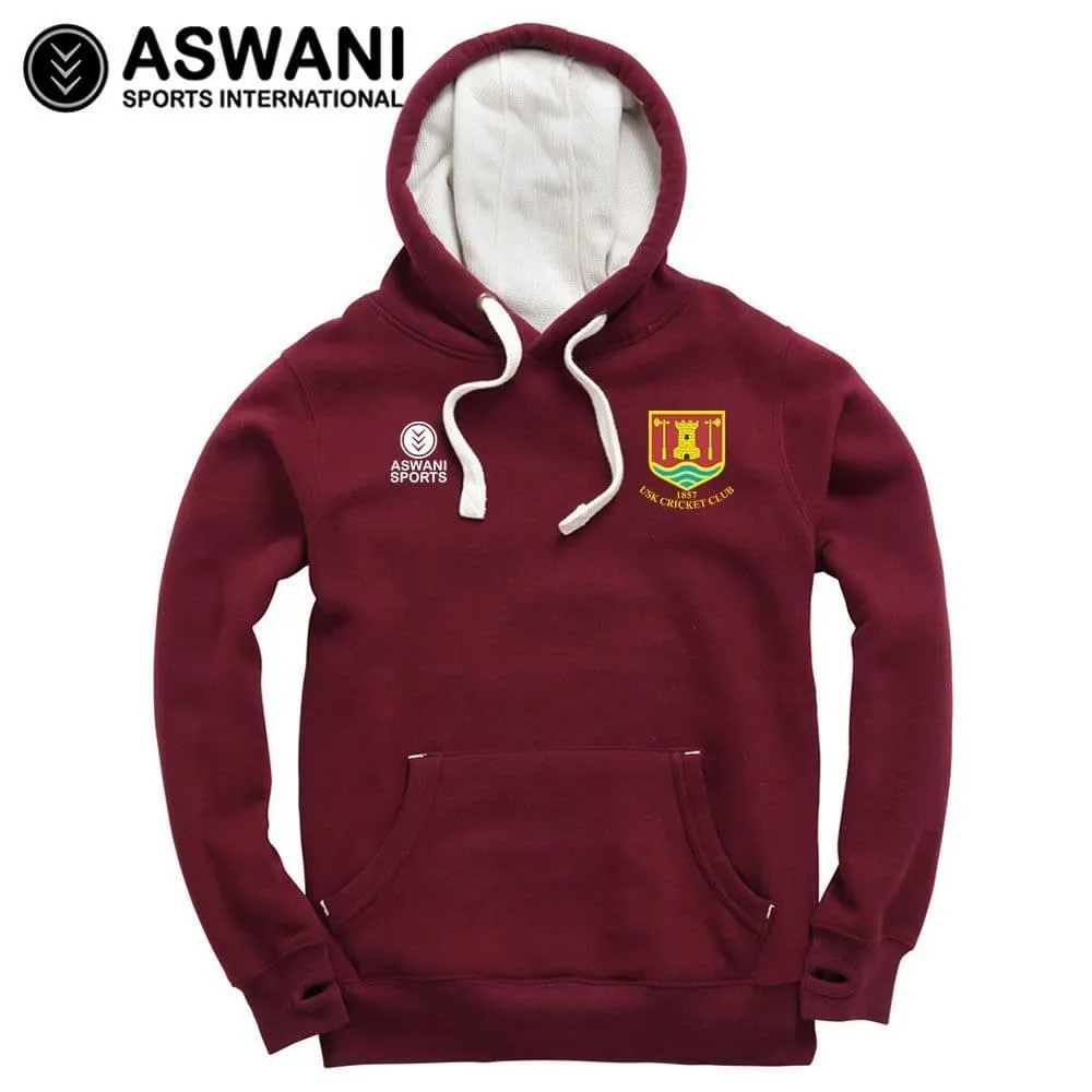 Usk Cricket Club Contrast Leisure Hoodie, Kids