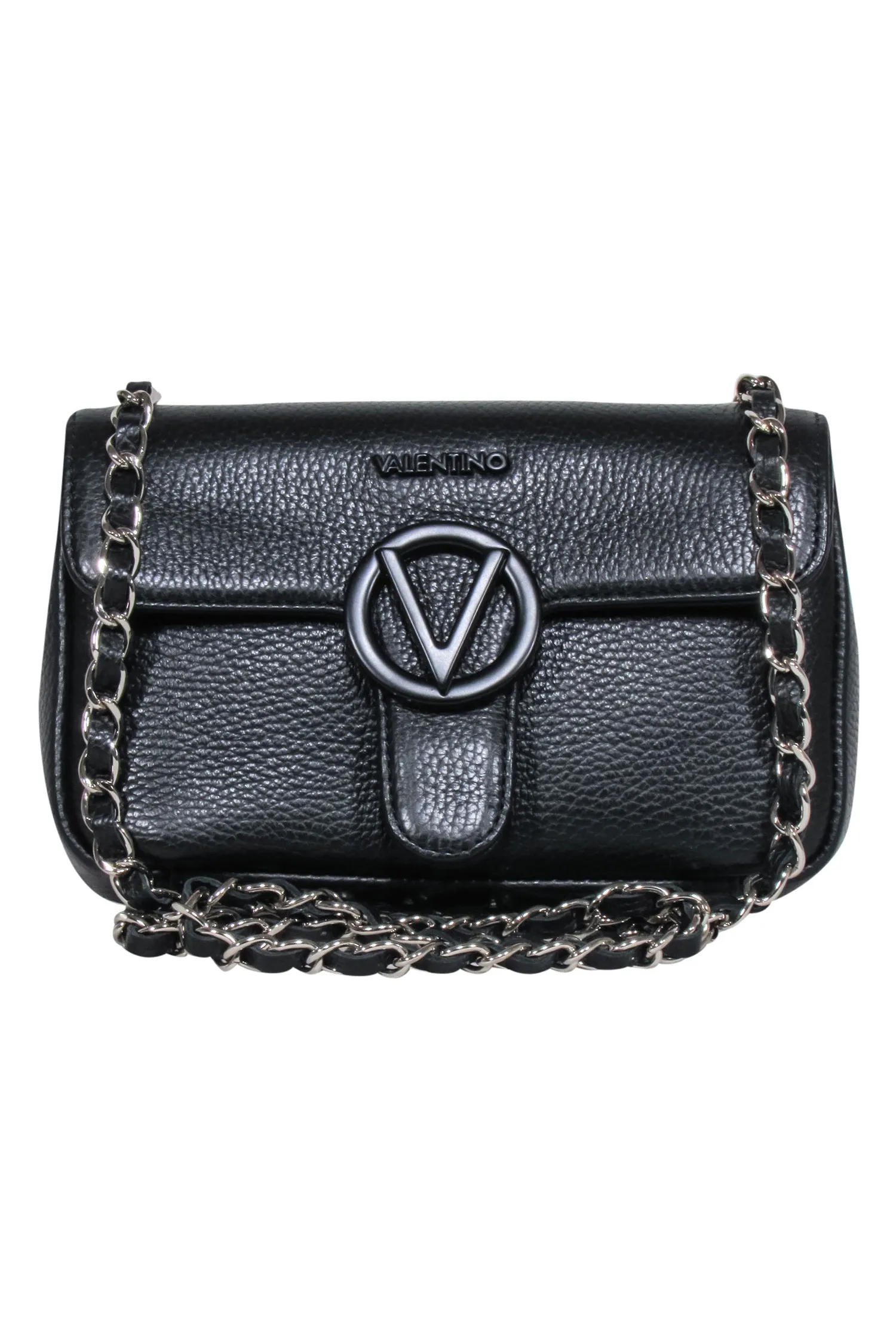 Valentino by Mario Valentino - Black Pebbed leather Crossbody Bag