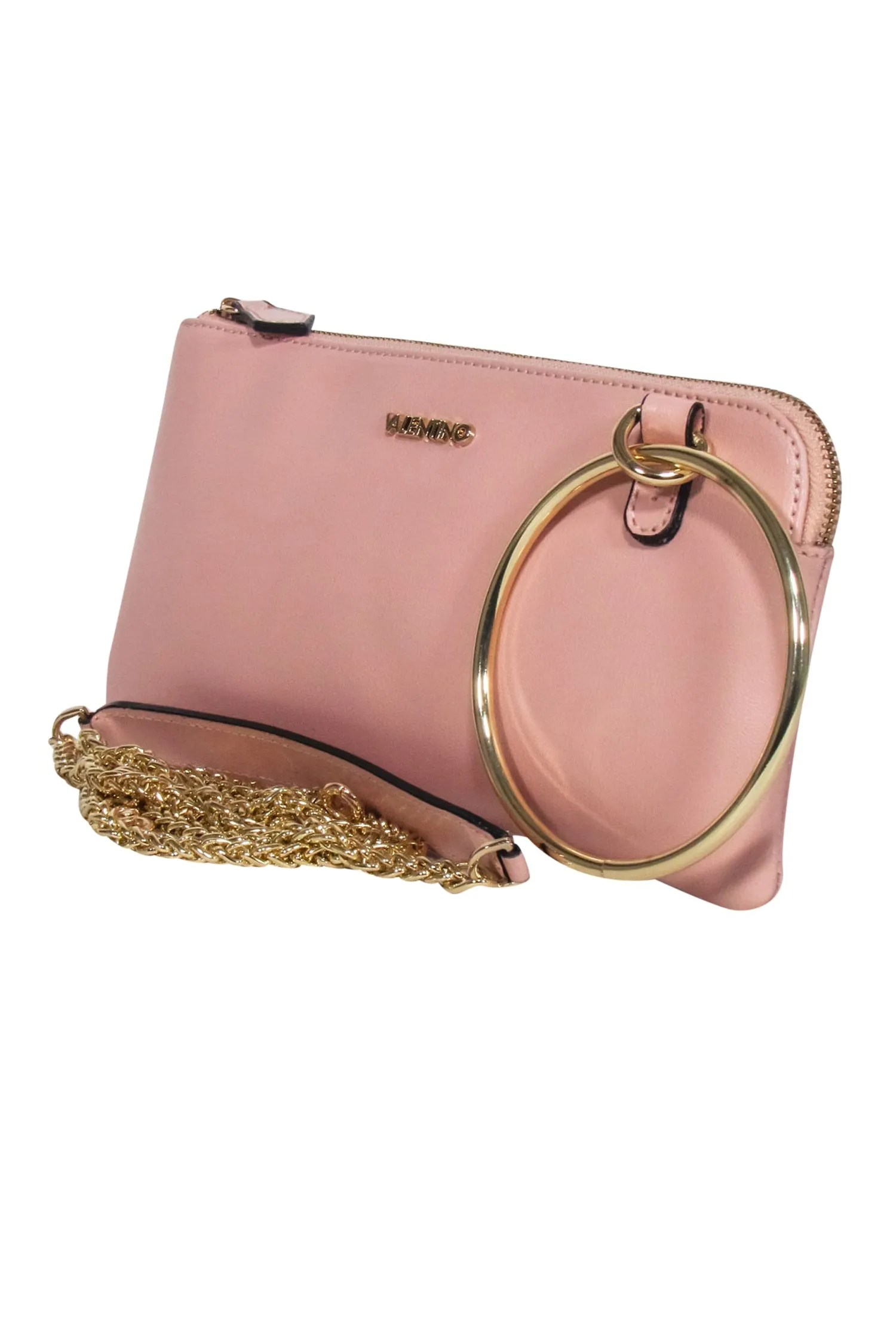 Valentino by Mario Valentino - Blush Pink Leather Slim Crossbody Bag