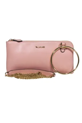 Valentino by Mario Valentino - Blush Pink Leather Slim Crossbody Bag