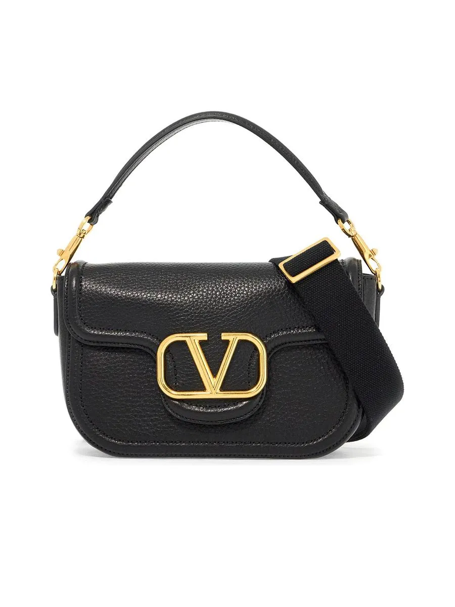 Valentino Garavani Alltime Grainy Calfskin Shoulder Bag