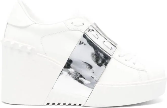 Valentino Garavani Open Disco 85mm leather sneakers White