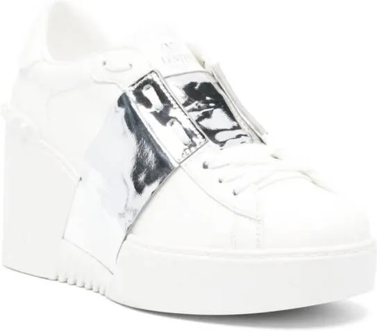 Valentino Garavani Open Disco 85mm leather sneakers White