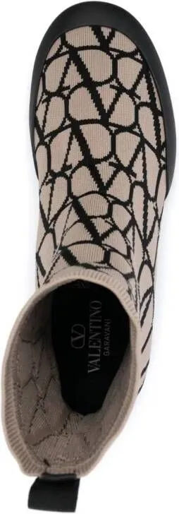 Valentino Garavani Toile Iconographe jacquard sneakers Neutrals